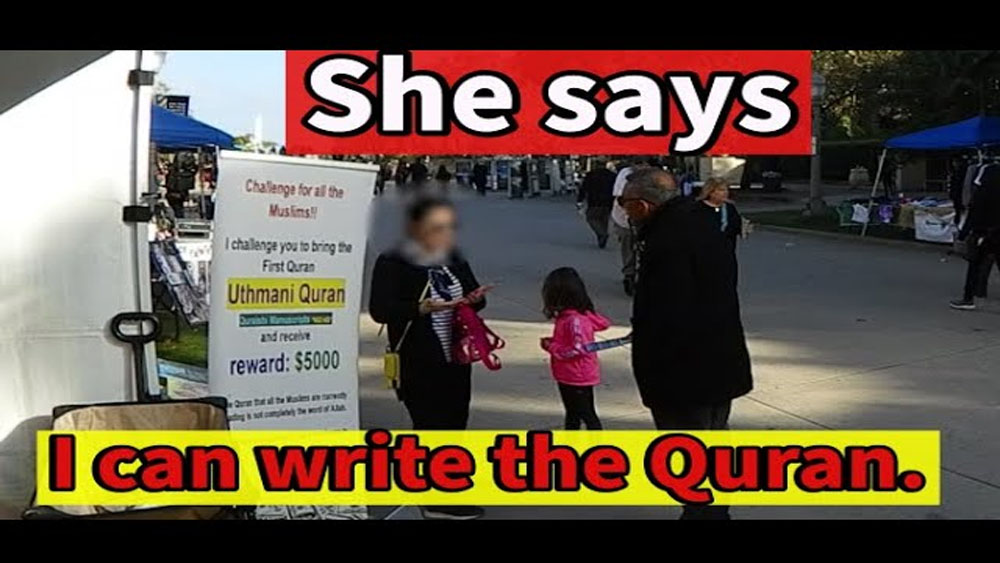 She says I can write Quran./BALBOA PARK
